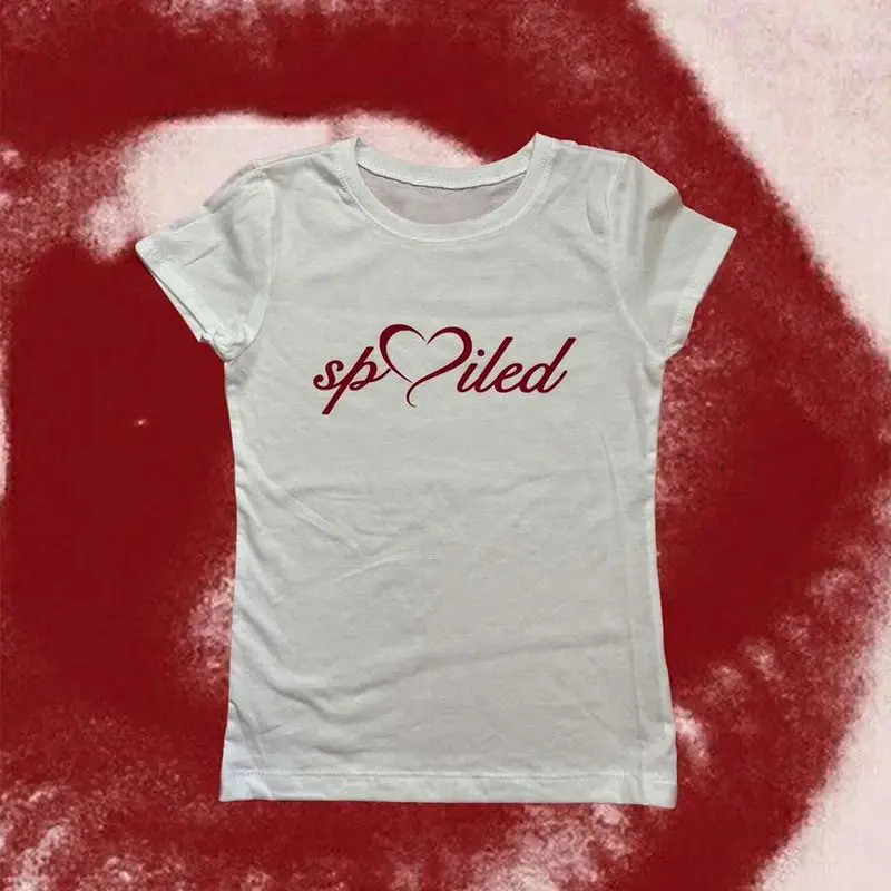 

Женский короткий топ в стиле 1920-х годов, винтажная Повседневная футболка в стиле панк с принтом, Y2k, одежда в стиле 90-х, Готическая детская футболка в стиле гранж