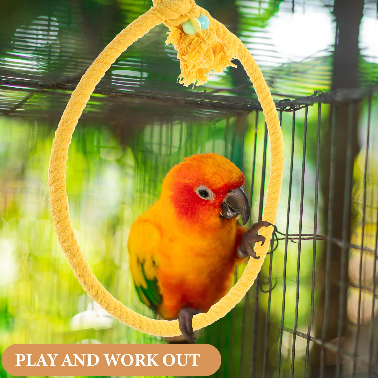 

Parrot Climbing Durable Bird Toys Cage Parakeet Swing Cockatiel Perch Rope Accessories Pet Supplies Bird Rope Swings Toys