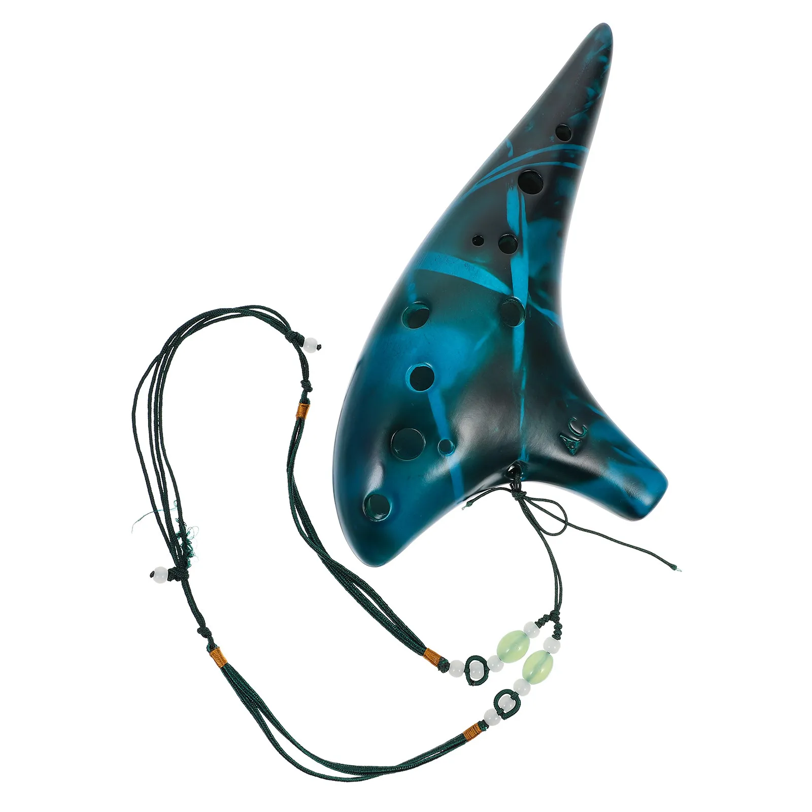 

Набор из 12-дырочной окарины из доломита, синего цвета, альт-С, музыкальный инструмент, подходит для начинающих, портативный традиционный инструмент-окарина, подарок