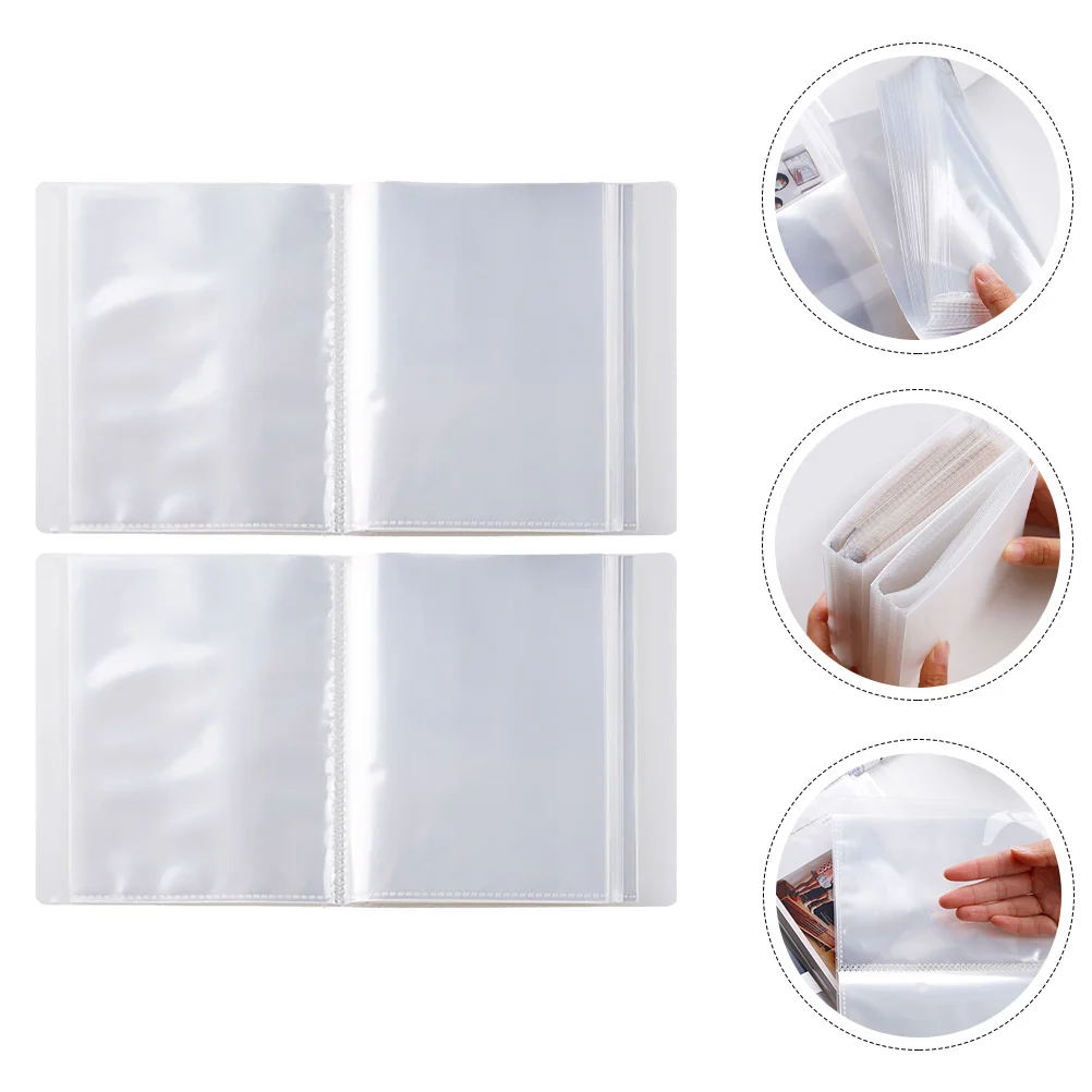 

2Pcs Cards Organizers Holder Books for Name Cards Invoices Photos Pictures Lightweight High-Capacity Simple Convenient Gift Idea