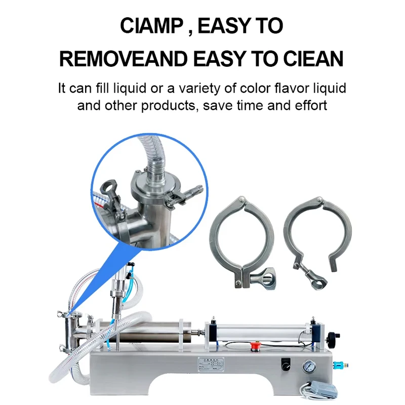 Semi‑Auto Single Head Weighing Liquid Filling Machine, Bottle Filler for Water Beverage Essential Oil Perfume