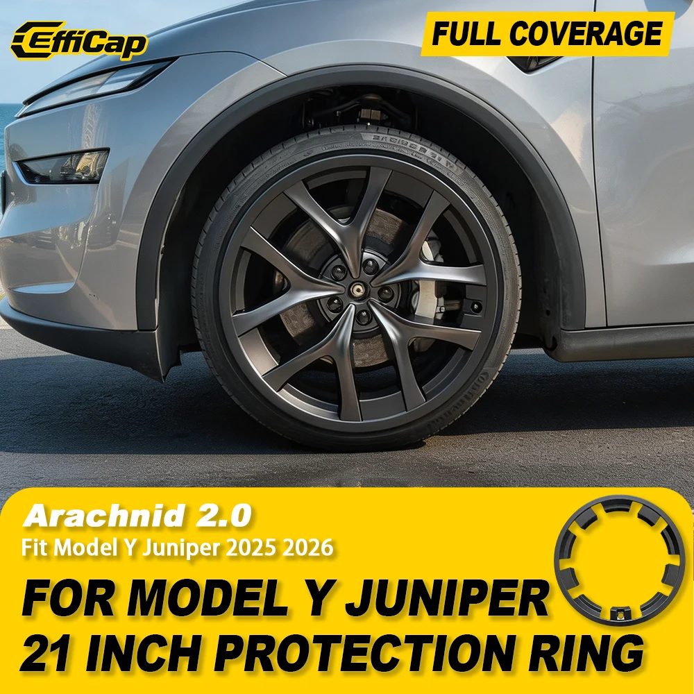 4PCS 21 Inch Hub Rim Protection Ring  For Tesla Model Y Juniper Wheel Cover Protection Ring Performance Arachnid 2.0 Accessories