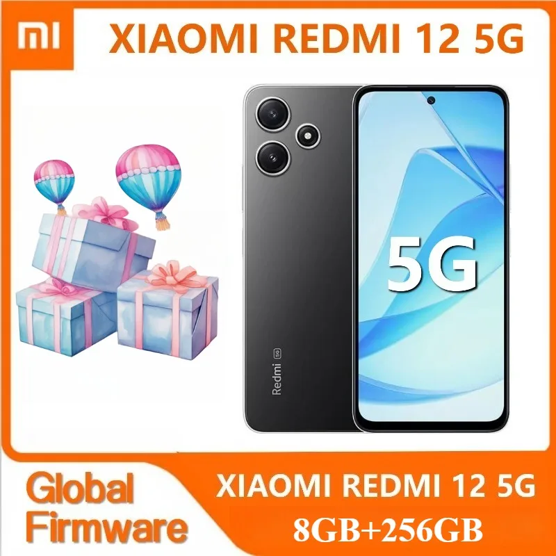 XIAOMI Redmi 12 5G (8GB+256GB) Ice Porcelain White, Snapdragon 4 Gen2, 90Hz Display。