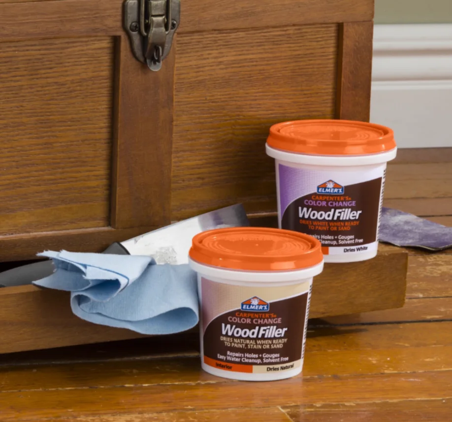 FOR Elmers Waterproof Wood Putty Durable Filler for Furniture Repair Wooden Door Restoration Cracks Holes and Surface Smoothing