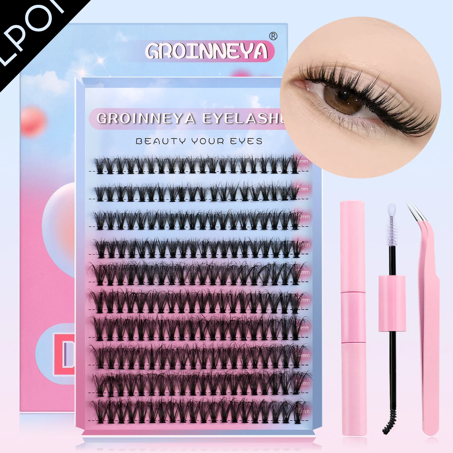 DIY Lash Clusters Set with Bond & Seal