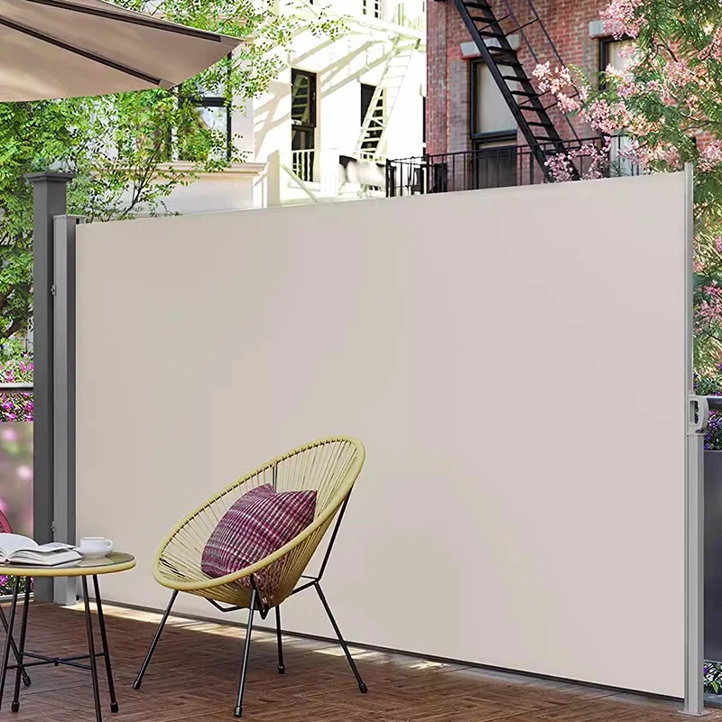 Outdoor hand-pulled screen folding mobile garden shading