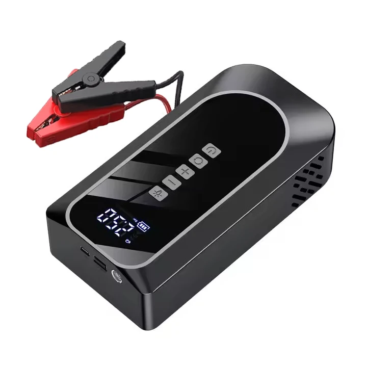 

4-in 1 Car Battery Starter and Compressor Emergency Light Battery 6000mAh 12v Car Jump Starter Power Bank with Air Pump