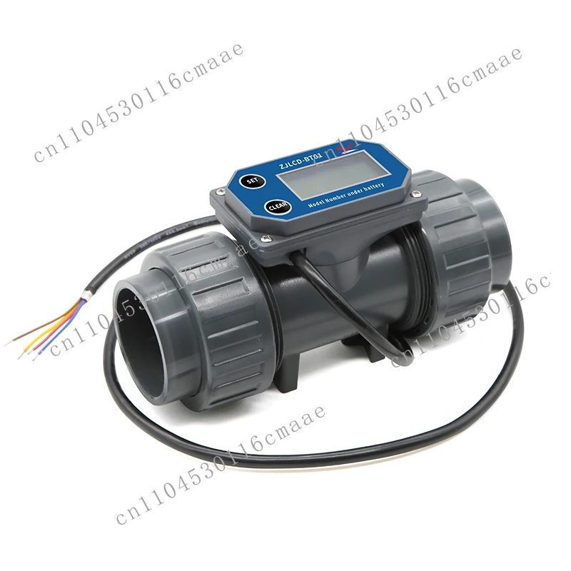 -BT01 digital flow accumulator PVC water flowmeter with RS485 output DN15-DN80 flange connection paddle wheel flowmeter