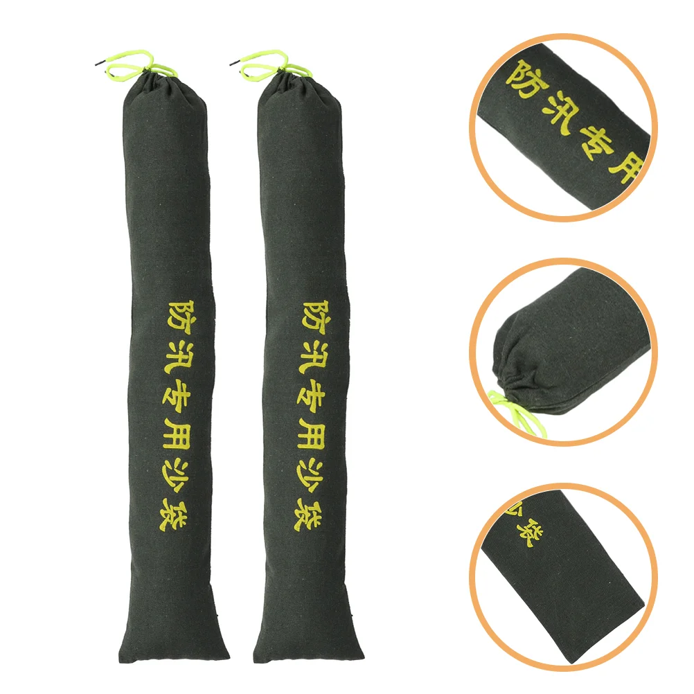 2 Pcs Flood Control Sandbags Heavy Prevention Barriers Water Stopper Canvas for Flooding Retaining Strip