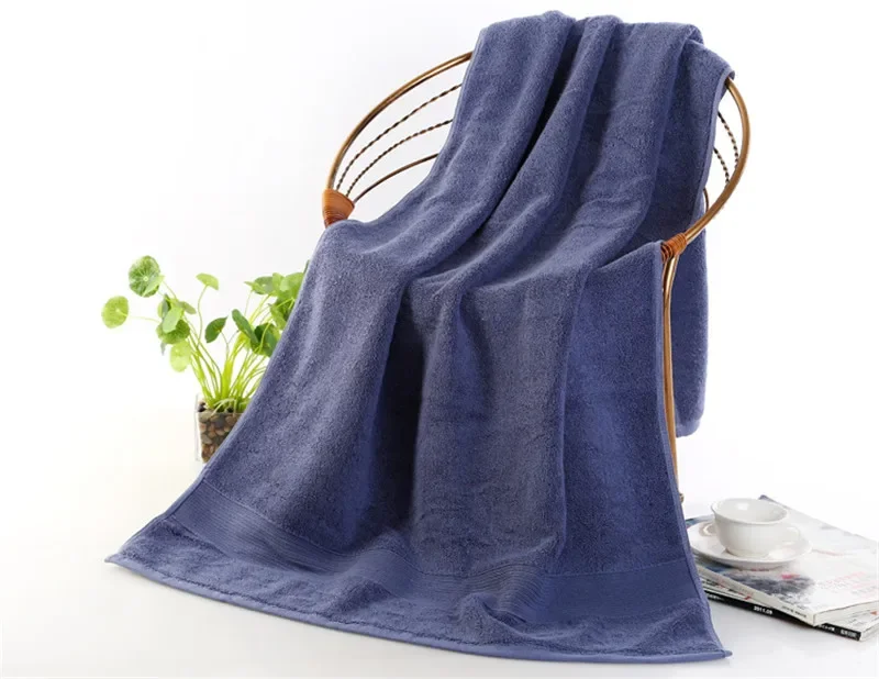 100% pure cotton towel, high-quality bath towel, 5-star hotel thick beach towel, softer 70x140cm thick bath towel