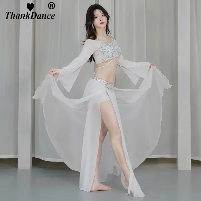 ensemble-de-costumes-de-danse-du-ventre-pour-femmes-haut-a-manches-longues-en-maille-jupe-longue-en-gaze-ensemble-d'entrainement-2-pieces-tenue-de-danse-du-ventre-orientale
