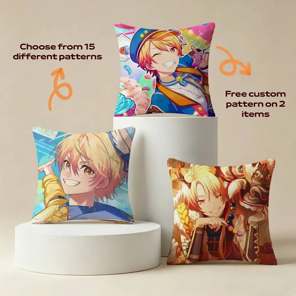 Star T-Tenma Tsukasa HD-Printed Square Sofa Pillow Cover Solid Color Living Room Home Decor Cushion Case
