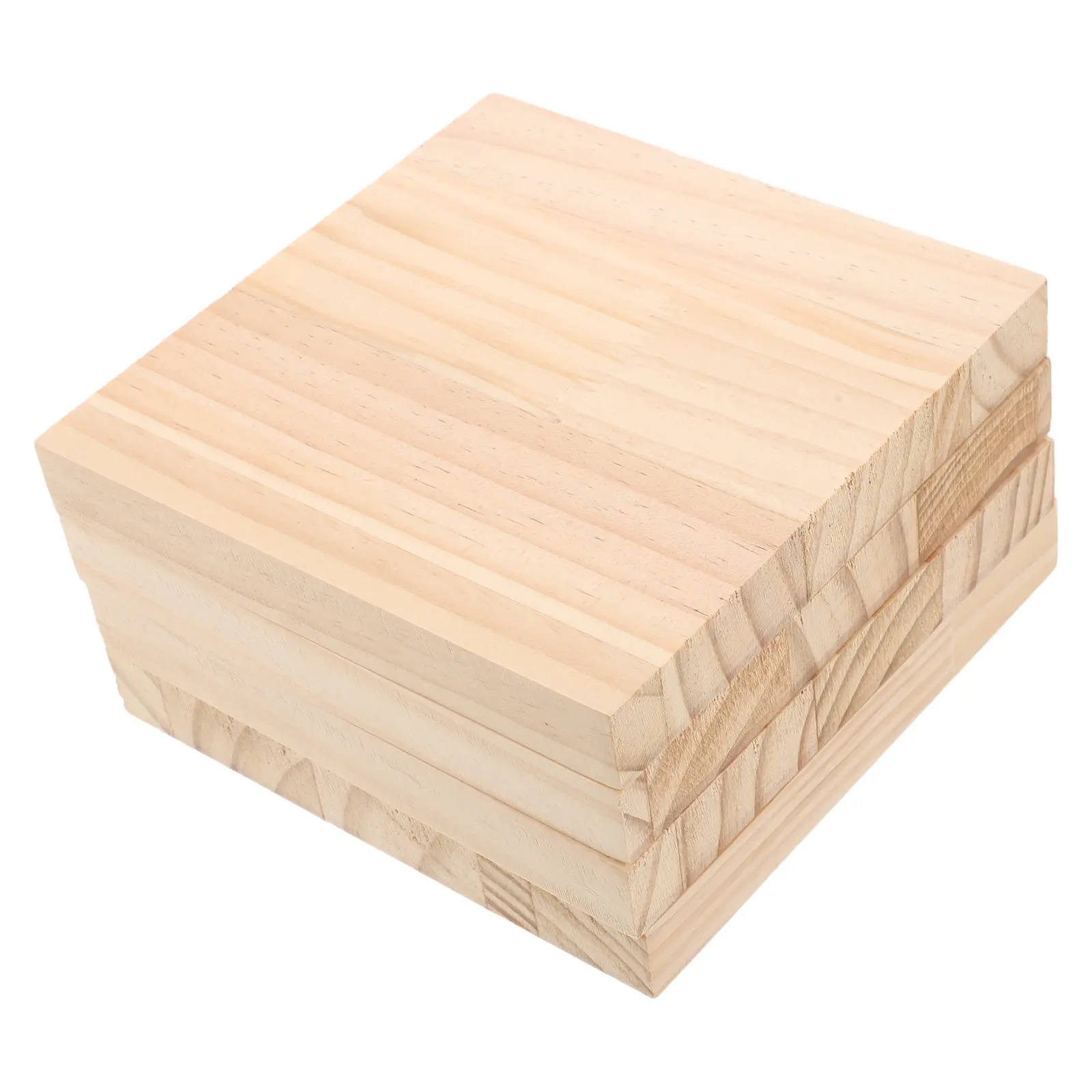 4Pcs Wood Furniture Riser Blocks Height Raising Pads Square Solid Wood Bed Sofa Table Legs Support Blocks Square Bed Risers