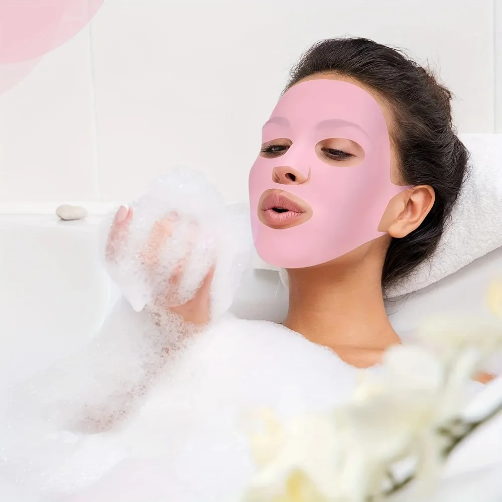 Soporte para mascarilla Facial de silicona reutilizable, diseño colgante de oreja 3D, cubierta para mascarilla Facial hidratante, máscara auxiliar antiarrugas