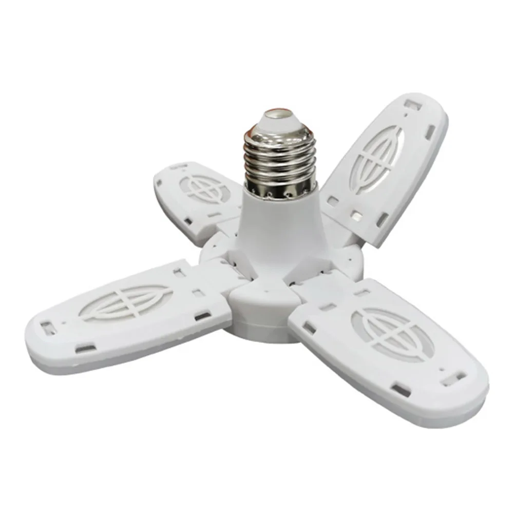 E27 LED Deformable Garage Lamp Ceiling Light Foldable Fan Blade Angle Adjustable for Home Garage Lighting Deformable Led Light