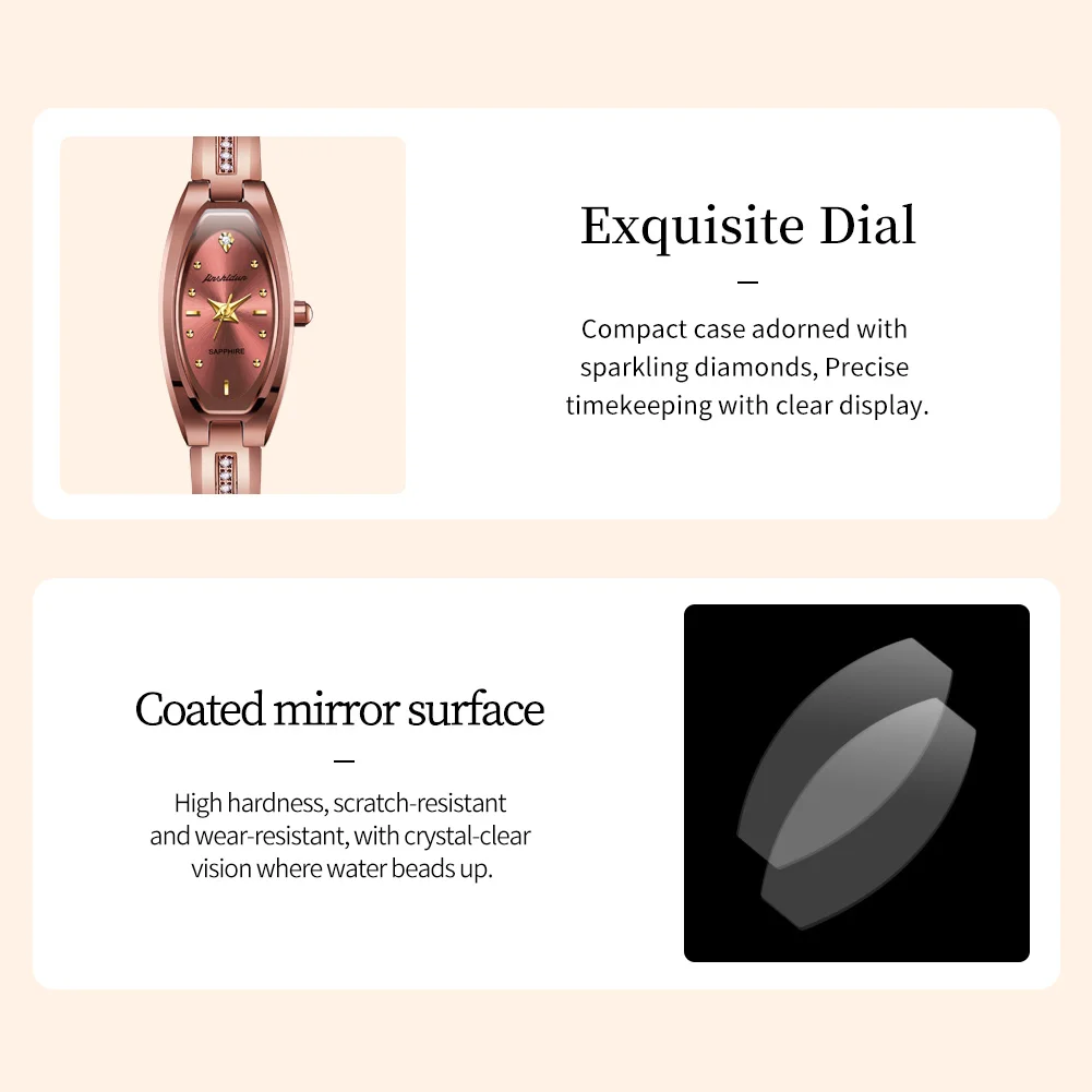 JSDUN 6531 Women Watch Luxury Brand Tungsten Steel Quartz Watch Diamond Waterproof Bracelet Dress Watch Simple Women Watch Reloj