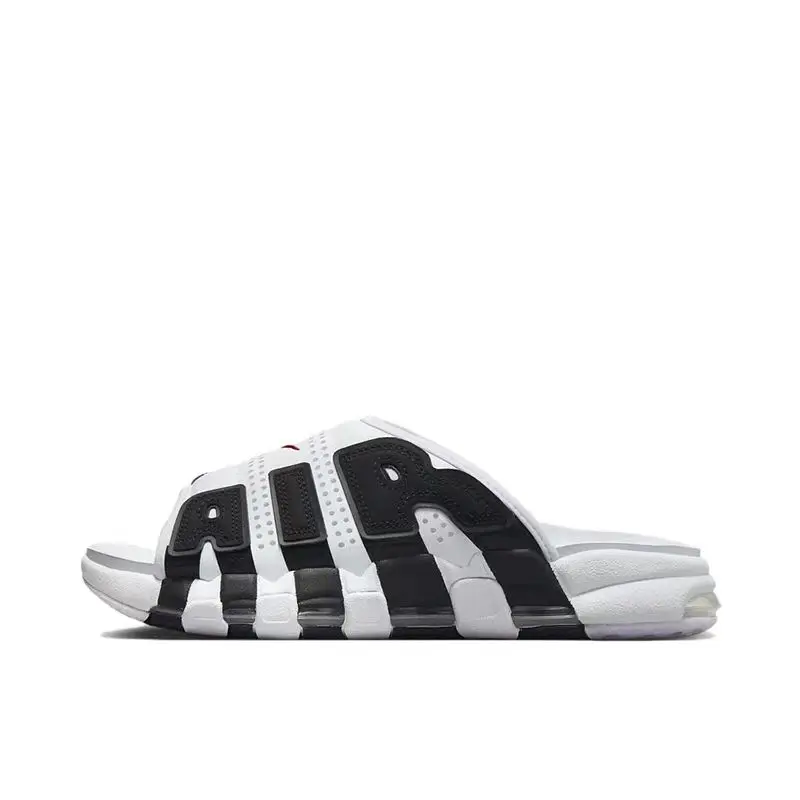 

Nike Air More Uptempo Men's and Women's Outdoor Sandals, Anti-slip, Fashionable, Durable Summer Beach Shoes, White/Black