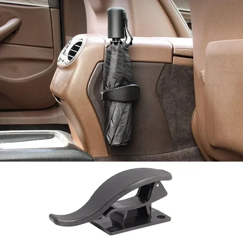 

2PCS Multi-Purpose Car Trunk Umbrella Fixing Bracket Plastic Clip Clothes Hanger Seat Back Hook Car Interior Accessories