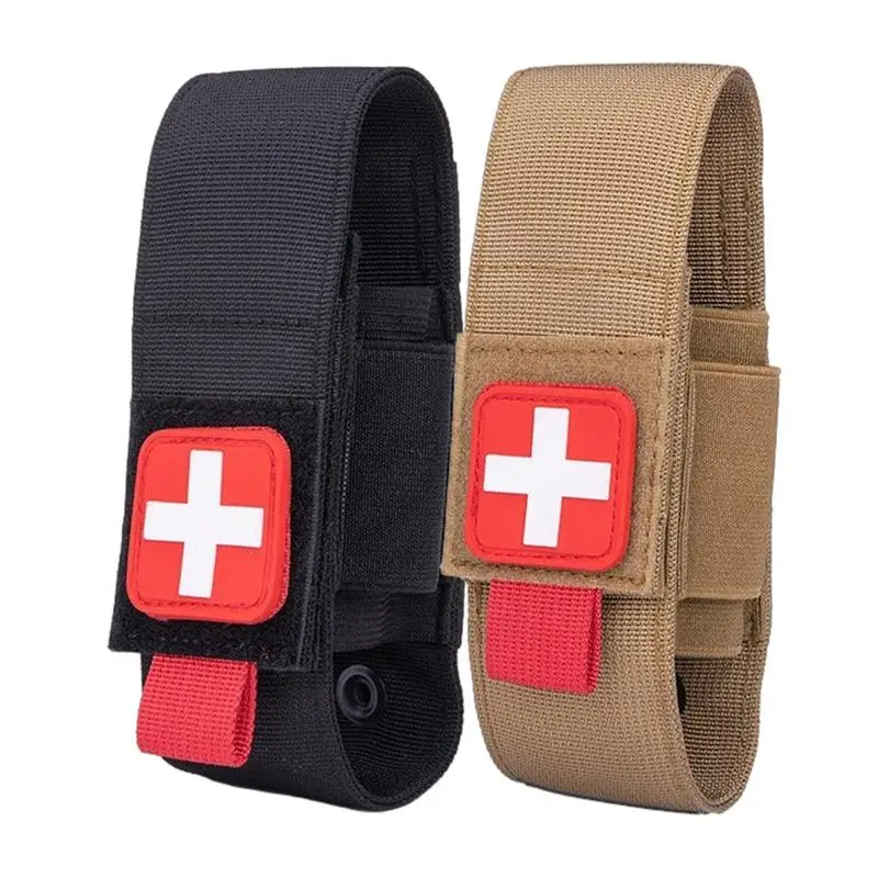 Tourniquet Holder Outdoor Heavy Duty Tactic Pouch Holder Medic Kit Urgency Tactic Single-Handed Operation of Hemostatic Bandage