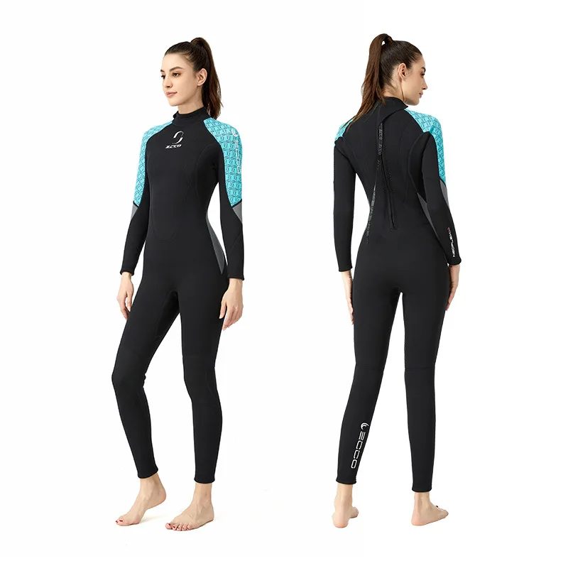 

Women Men Wetsuit 3mm, Neoprene Wet Suits Back Zip in Cold Water Full Body One-piece Dive Suit for Water Sports Surfing Swim