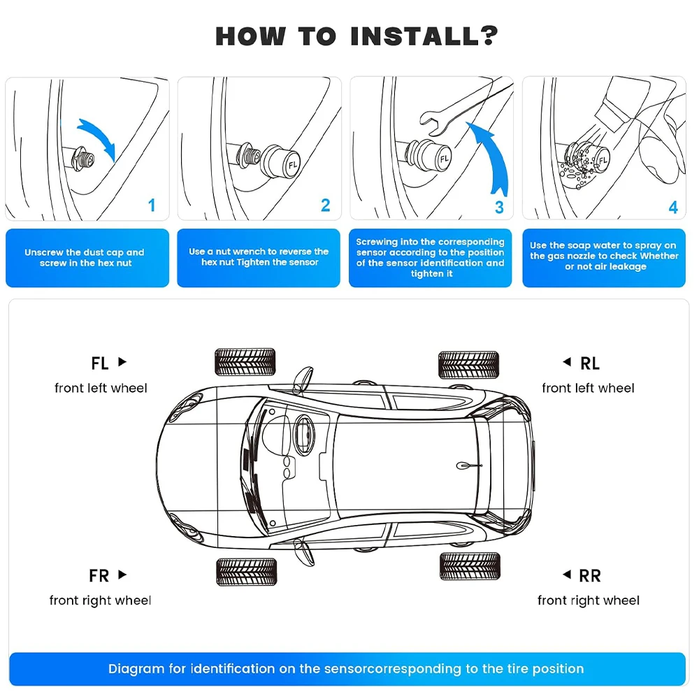 USB Android Car TPMS Wireless Transmission Tire Pressure Monitoring SystemAndroid Navigation TPMS With 4 Sensors Alarm System