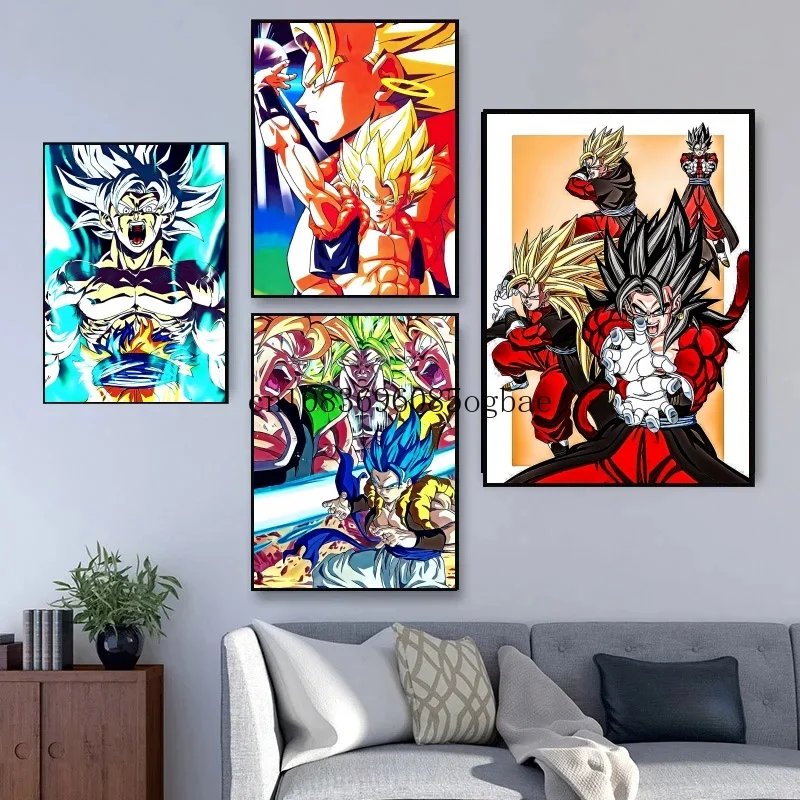 

Classic Dragon Ball HD Canvas Painting Anime Figures Goku Poster Print Watercolor Wall Art Picture Modern Home Decor Kids Gifts