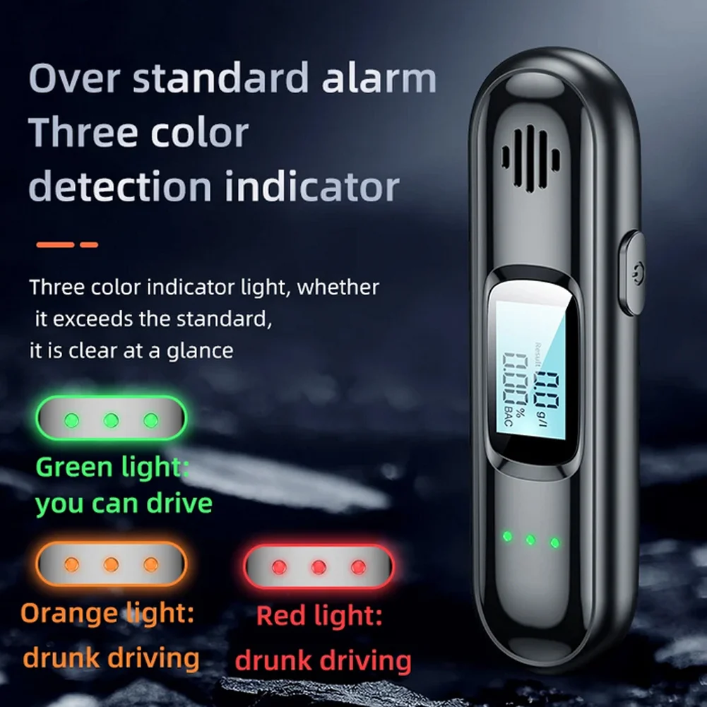 

Portable Non-contact Alcohol Tester Breathalyzer Rechargeable Screen Breath With Automatic Test LED Digital Display Alcohol