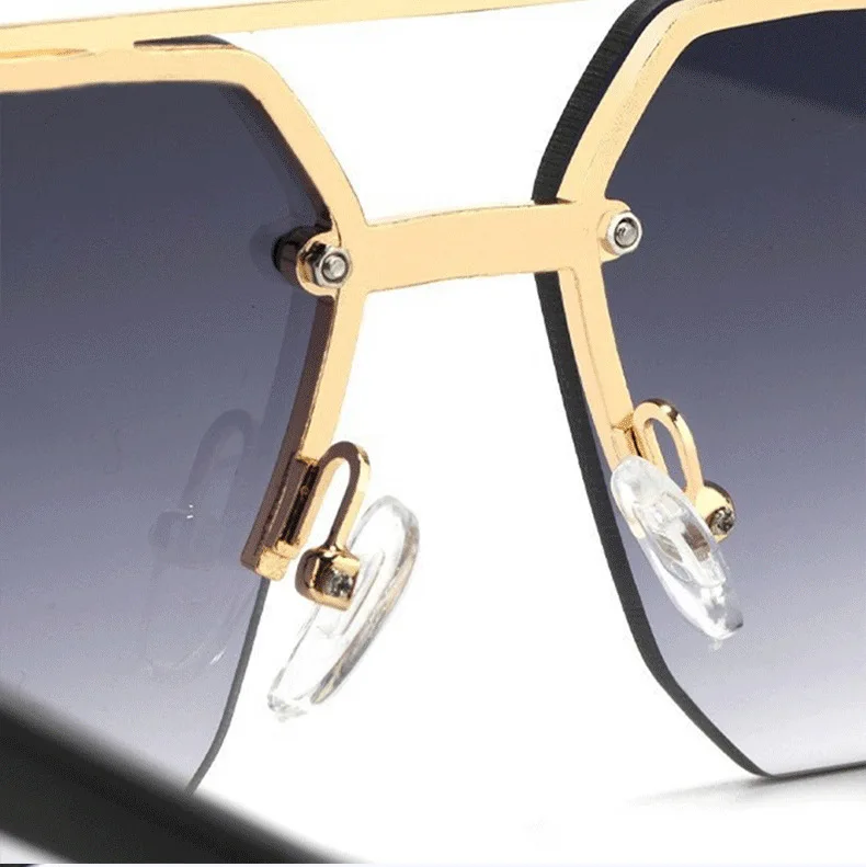 2026 Neue Sonnenbrille für Damen und Herren, Modische Vielseitige UV400-Sonnenbrille, Hochwertige Halbrahmen-Sonnenbrille, Unisex mit Doppelbalken-Design – Detail 4