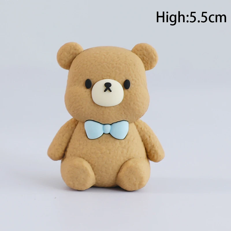 Cute Bear Cake Decoration Baby Girls Birthday Party Cake Topper Baby Shower Supplies Boy or Girl Gender Reveal Cake Decor