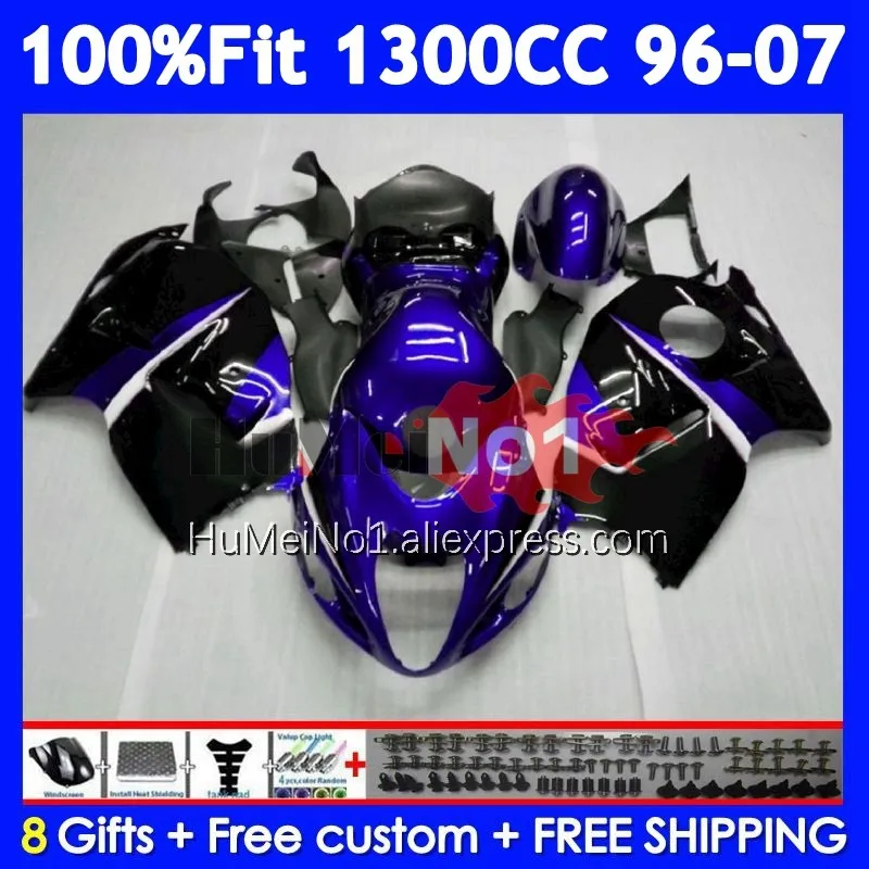 Fairing For SUZUKI Hayabusa GSXR-1300 GSXR 1300 CC 125No.144 GSXR1300 1996 1997 1998 1999 2000 2001 02 03 Purple blk 04 05 06 07