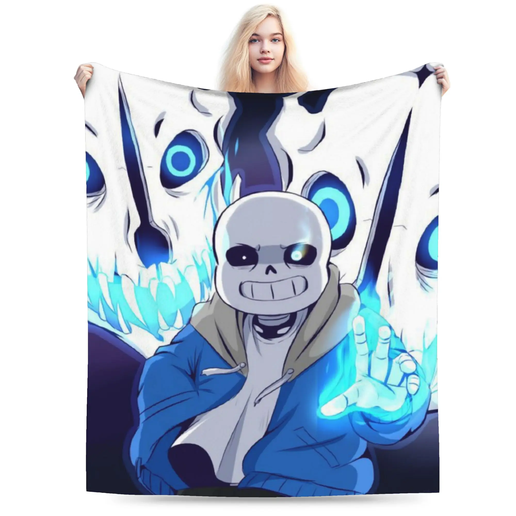 

Comfortable Undertale Sans Blanket Merch Bed Decorative Throw Blankets Ultra-Soft Flannel for Couch