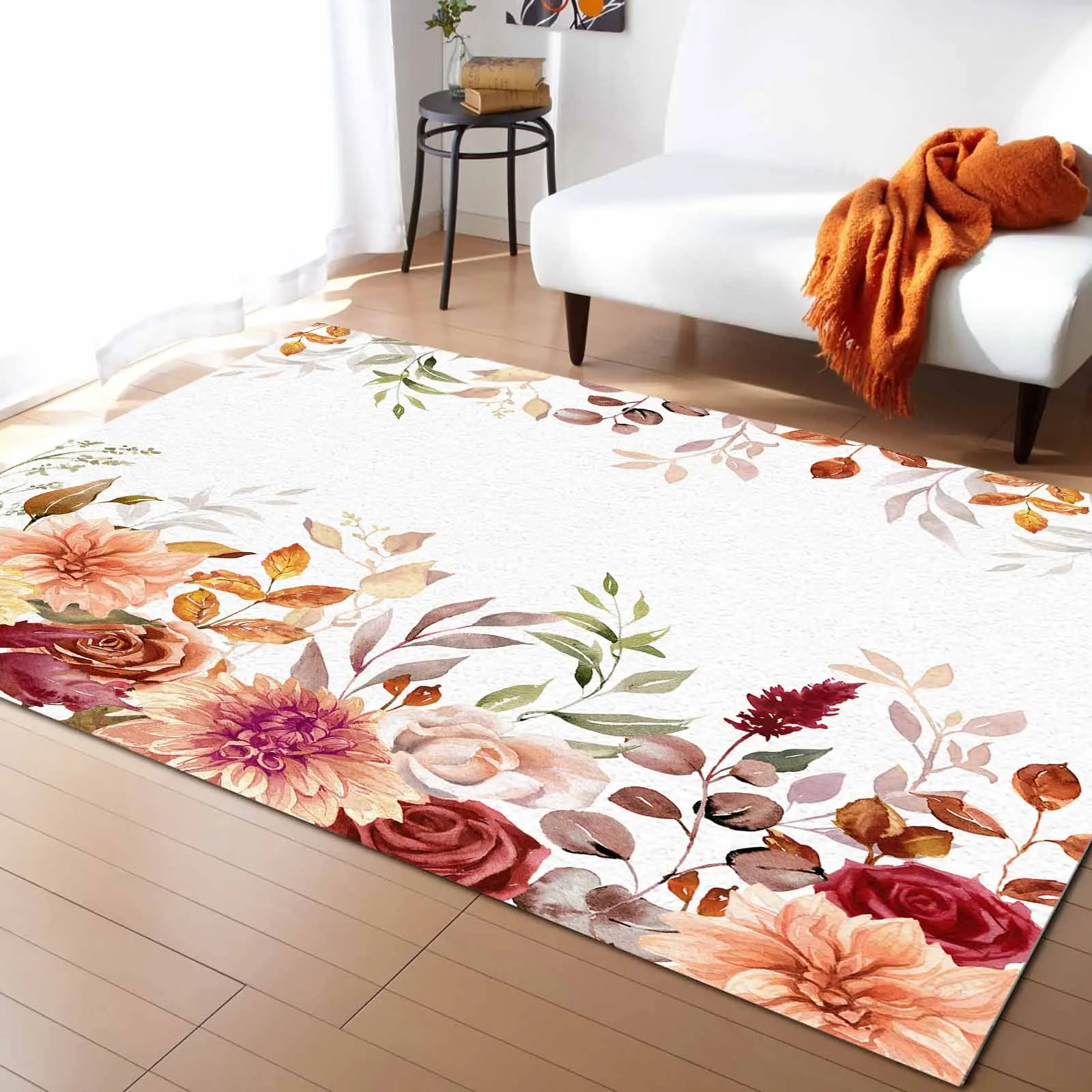 

Autumn Thanksgiving Autumn Plants Carpet For Home Living Room Bedroom Bedside Decor Large Area Rug Teen Room Decor Carpet