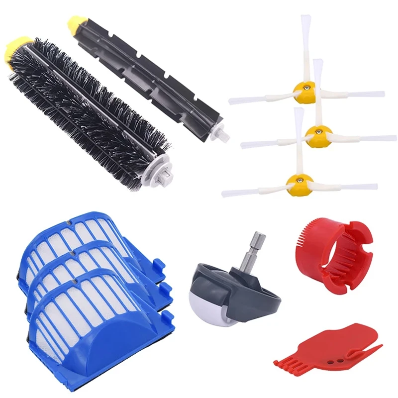 Promocja! Koło filtra szczotki głównej wałka bocznego do Irobota Roomba serii 600 606 610 620 630 650 660 675 Akcesoria do odkurzaczy