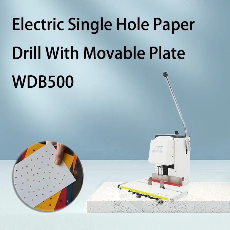 

WDB500 Electric Manual Hole Punching Hole Puncher Drilling Machine for Tags Cards Notebooks