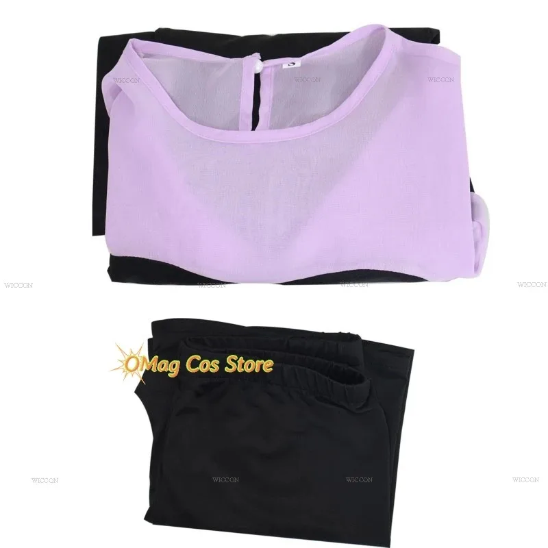 المرأة حورية البحر أورسولا تأثيري حلي شعر مستعار هالوين الشرير حفلة تنكرية الأخطبوط لعب الأدوار الملابس الأرجواني فستان ماكسي