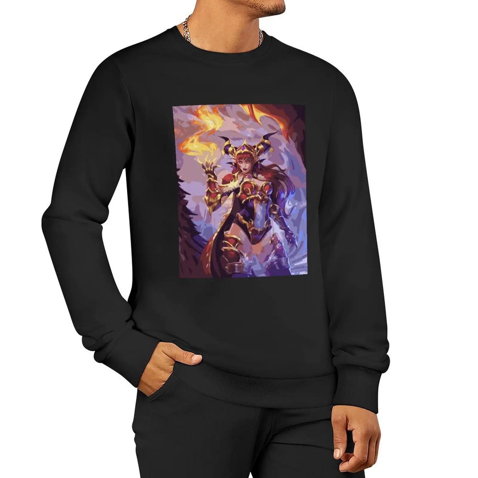 Alexstrasza From WOW Dragonflight Pullover Hoodie japanese style men wear men's sweatshirts