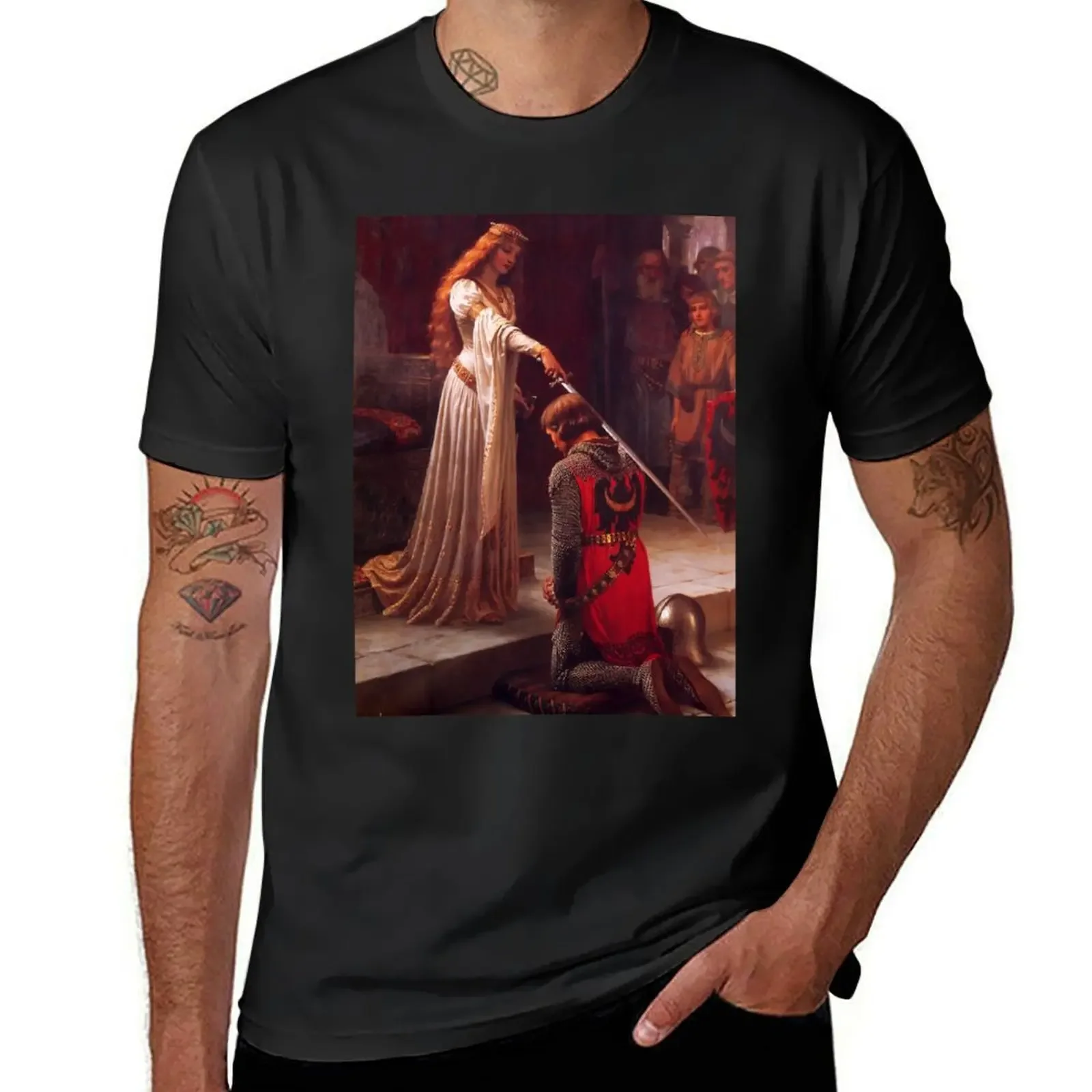 The Accolade - Edmund Leighton T-Shirt new edition Short sleeve tee sublime Men's cotton t-shirt