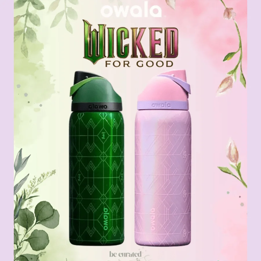 Limited Edition Wicked X 24oz 32oz Insulated Stainless Steel Water Bottle With Straw, Sports Water Bottle, Great For Travel,