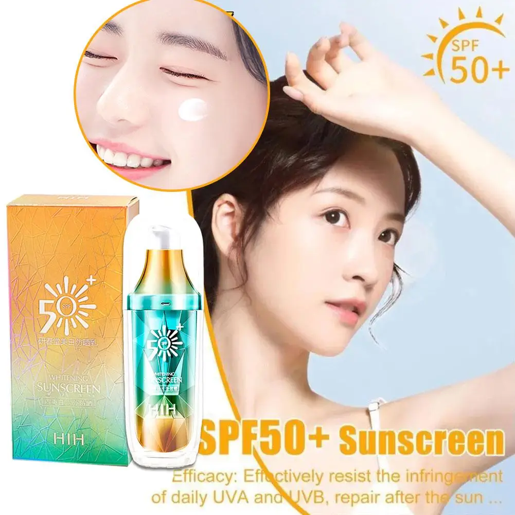 Facial Body Sunscreen Whitening Essence UV Protection Waterproof Invisible Refreshing SPF 50 Moisturizing Beauty Skin Care 40g