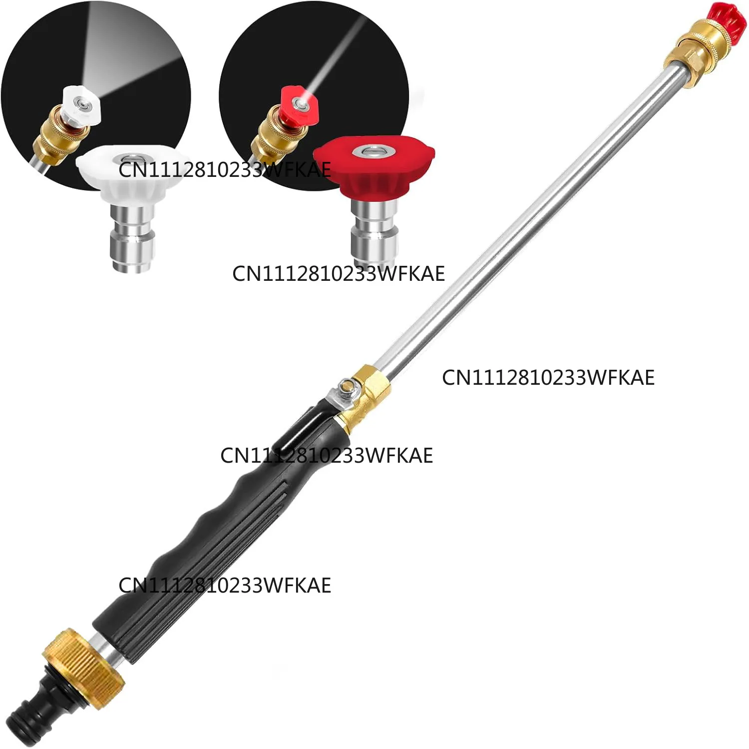 High pressure cleaning truck water gun 2 nozzle, new TV long pole watering flower garden irrigation view 5