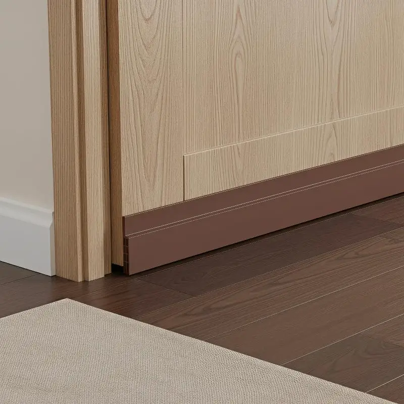Door Bottom Sealing Strip Wind Dust Stopper Rainproof Weatherstrip Durable Cuttable Design for Home Door Gap Fill