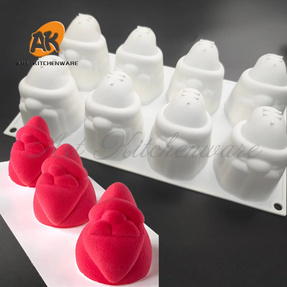 New Santa Christmas Tree Ice Cream Mold Diy Chocolate Silicone Mousse Mould Cake Decorating Supplies Bakeware