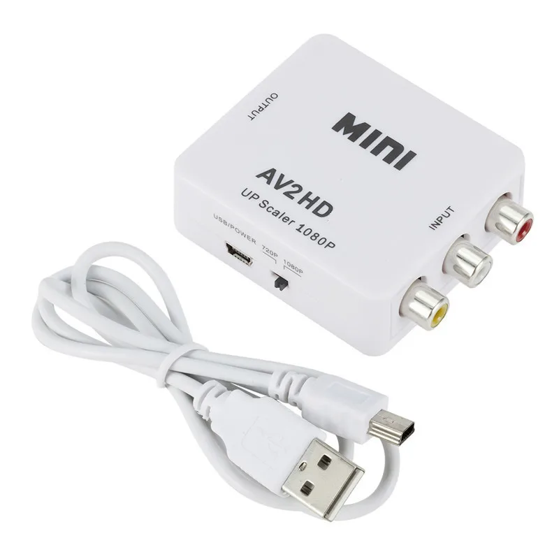 HD 1080P RCA AV To HDMI-compatible Composite Adapter Converter AV2HDMI Audio Video Cable CVBS AV Adapter