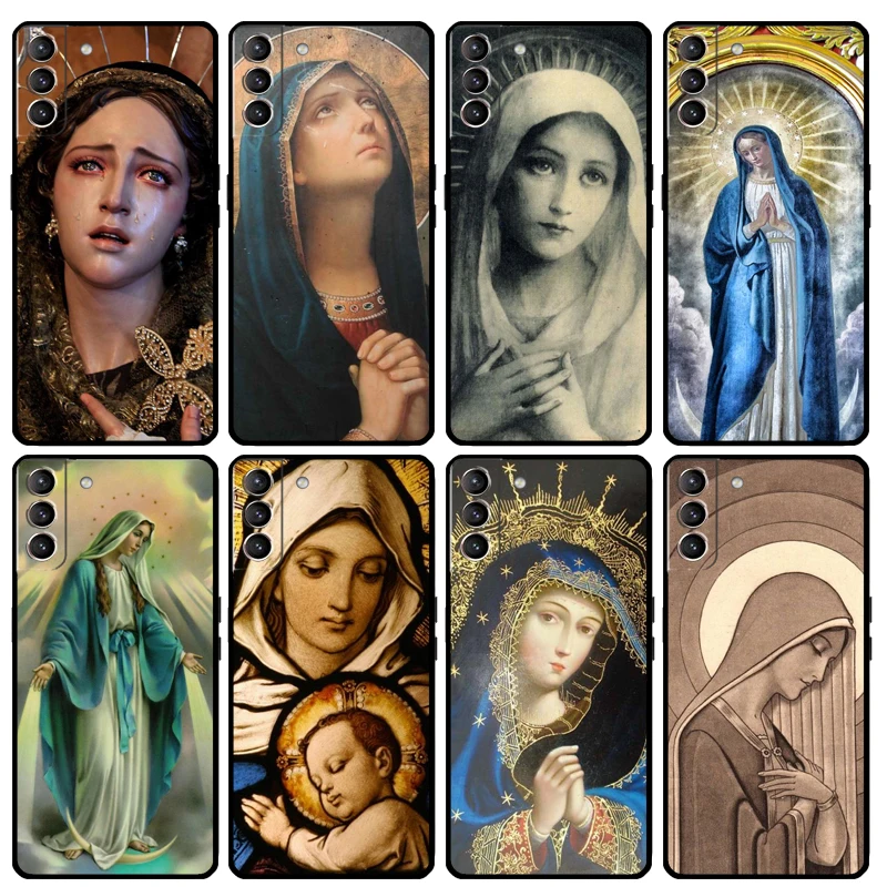 Holy Mother Virgin Mary Christian Case For Samsung Galaxy S9 S10 Plus S20 S21 FE S22 S23 Ultra Note 10 20 Ultra Phone Cover