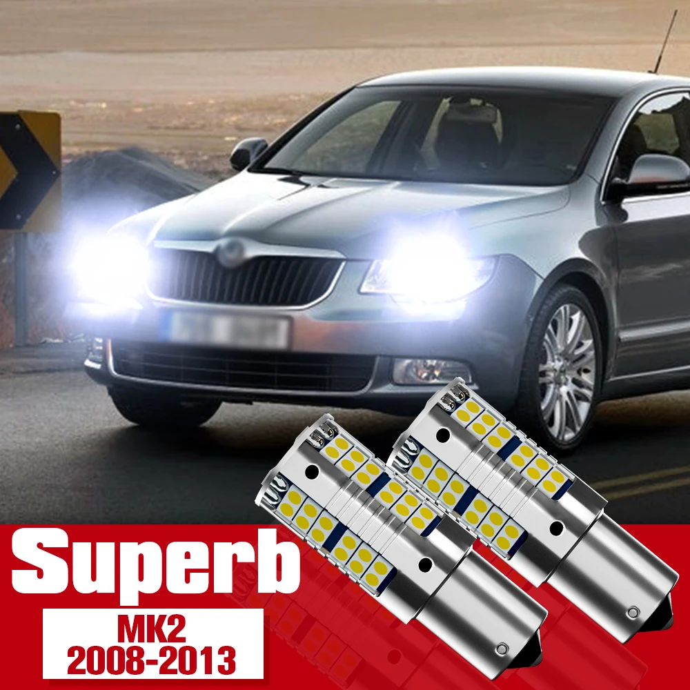 

2pcs LED Accessories Daytime Running Light DRL For Skoda Superb 2 MK2 2008 2009 2010 2011 2012 2013
