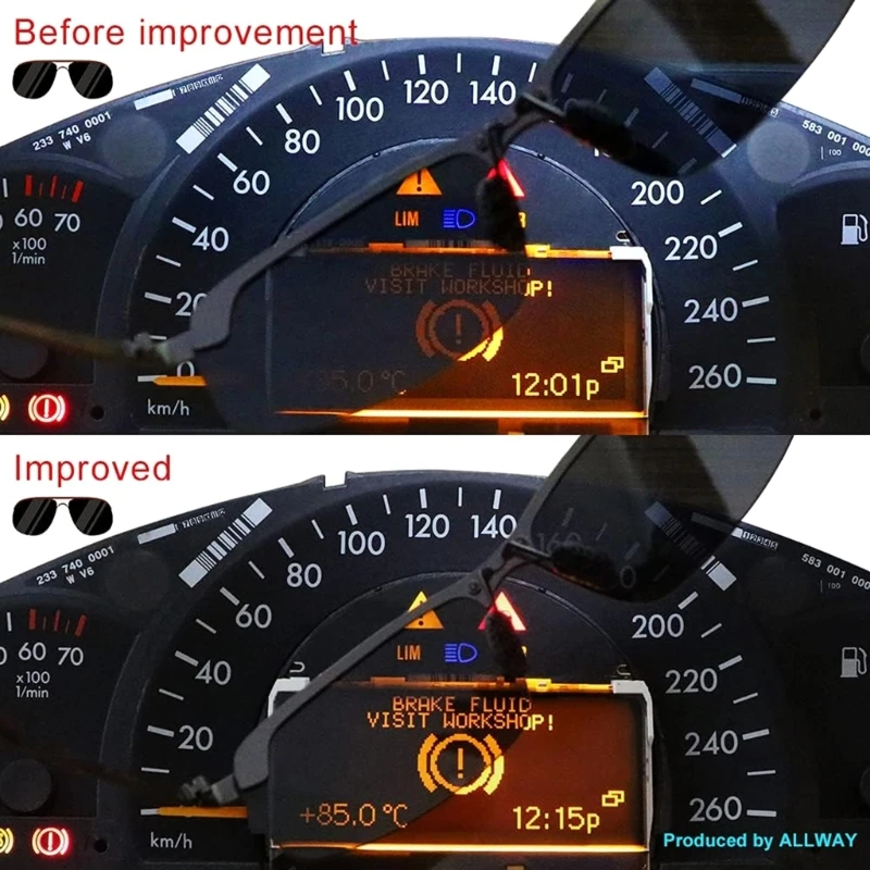 Painel instrumentos do carro para reparo painel LCD para classe C C200 C230 C240