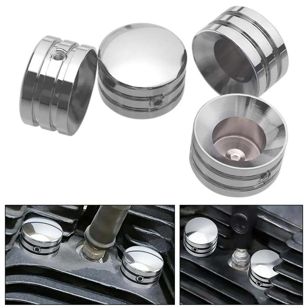 4 Pcs Motorcycle Head Bolt Nut Covers For Harley Big Twin Evo 1340 & Twin Cam 1999-Later Models Sportster Accessories