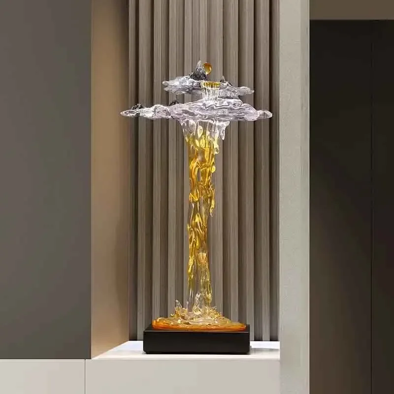 Decoración  Habitación Nórdica, Escultura  Resina Transparente, Estatua  Arte Abstracto, Decoración  Escritorio para Ofi