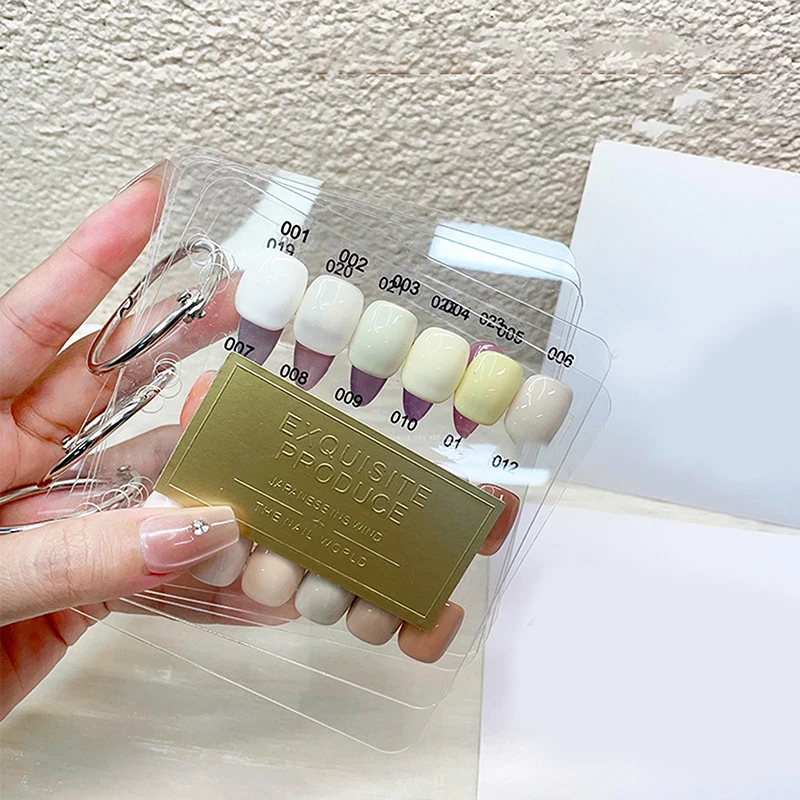 

Portable Mini Nail Art Piece Acrylic Storage Book Exhibition Photo Album Card Clip Display Board DIY Simple Album Storage Book