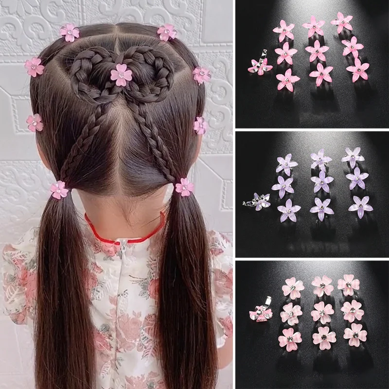 10PCS New Flower Princess Girls Hair Buckle Hairpins Children Headwear Lovely Hairgrip Hair Clips Hair Accessories